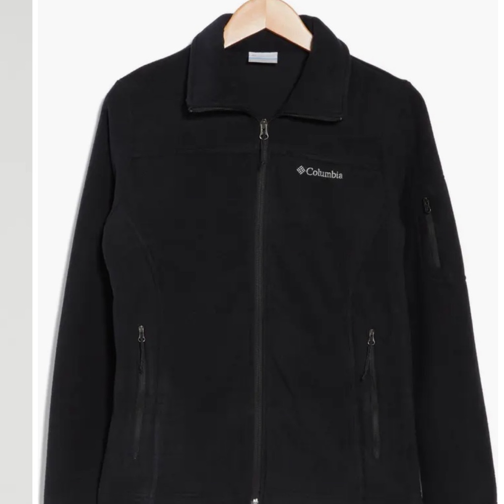 Columbia Women's Black Fleece Jacket cool intervention medium $65 M - Picture 2 of 4